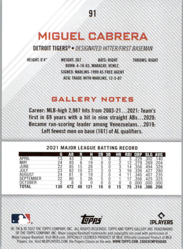2022 Topps Gallery Baseball "Main Set" Base Cards #1 to #200 - Picture 157 of 359