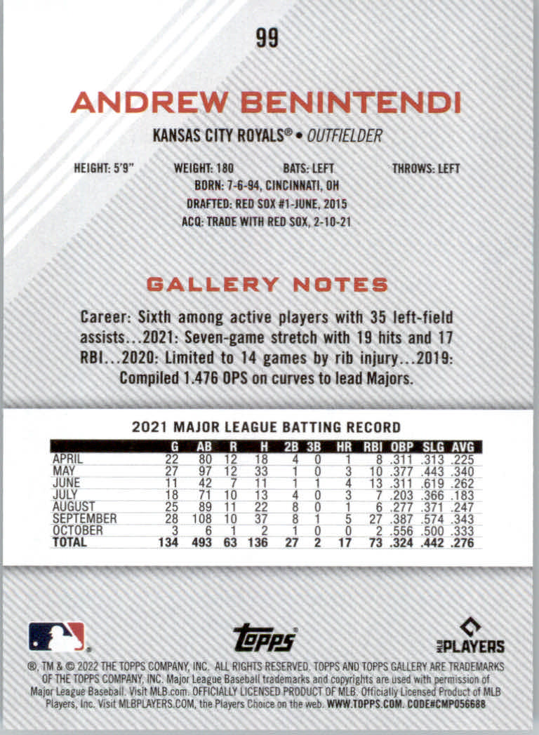 2022 Topps Gallery Baseball "Main Set" Base Cards #1 to #200 - Picture 173 of 359