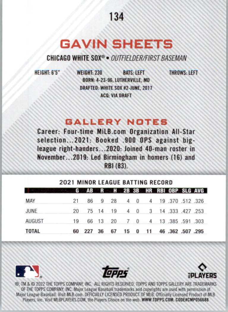 2022 Topps Gallery Baseball "Main Set" Base Cards #1 to #200 - Picture 237 of 359