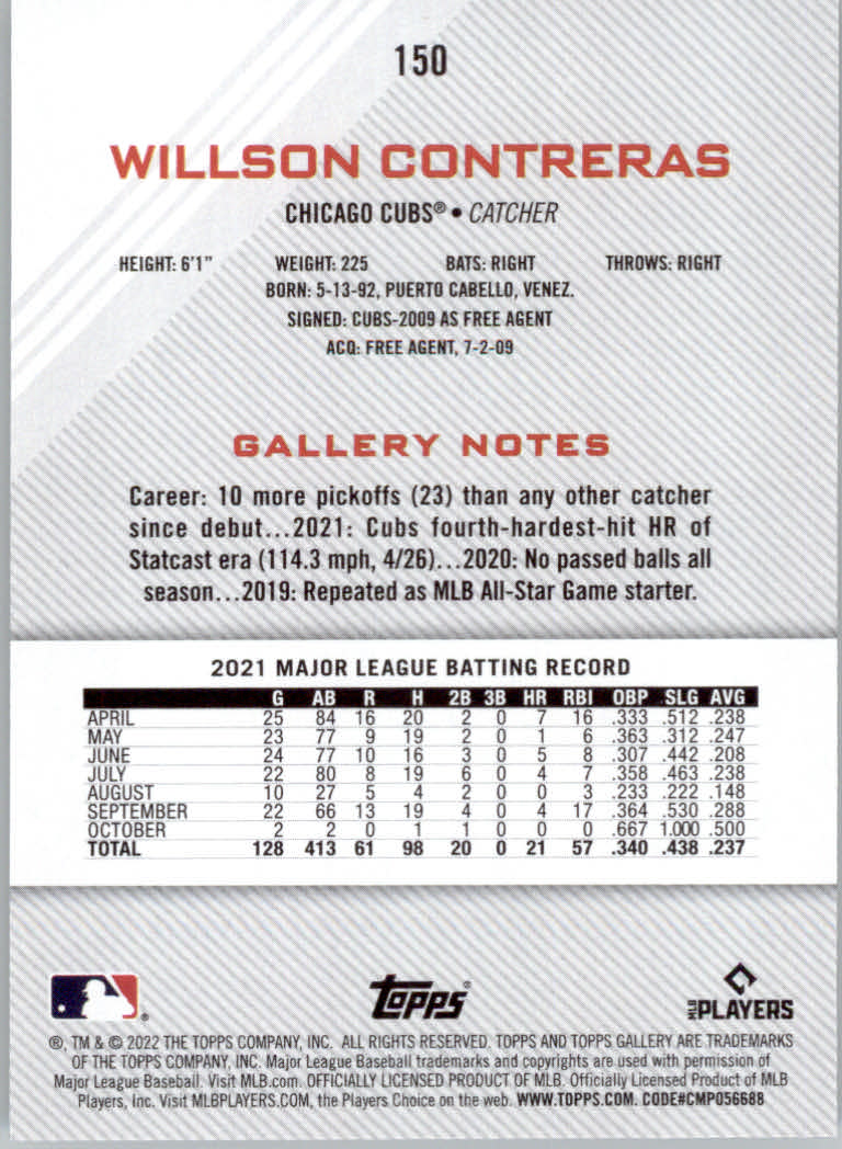 2022 Topps Gallery Baseball "Main Set" Base Cards #1 to #200 - Picture 269 of 359