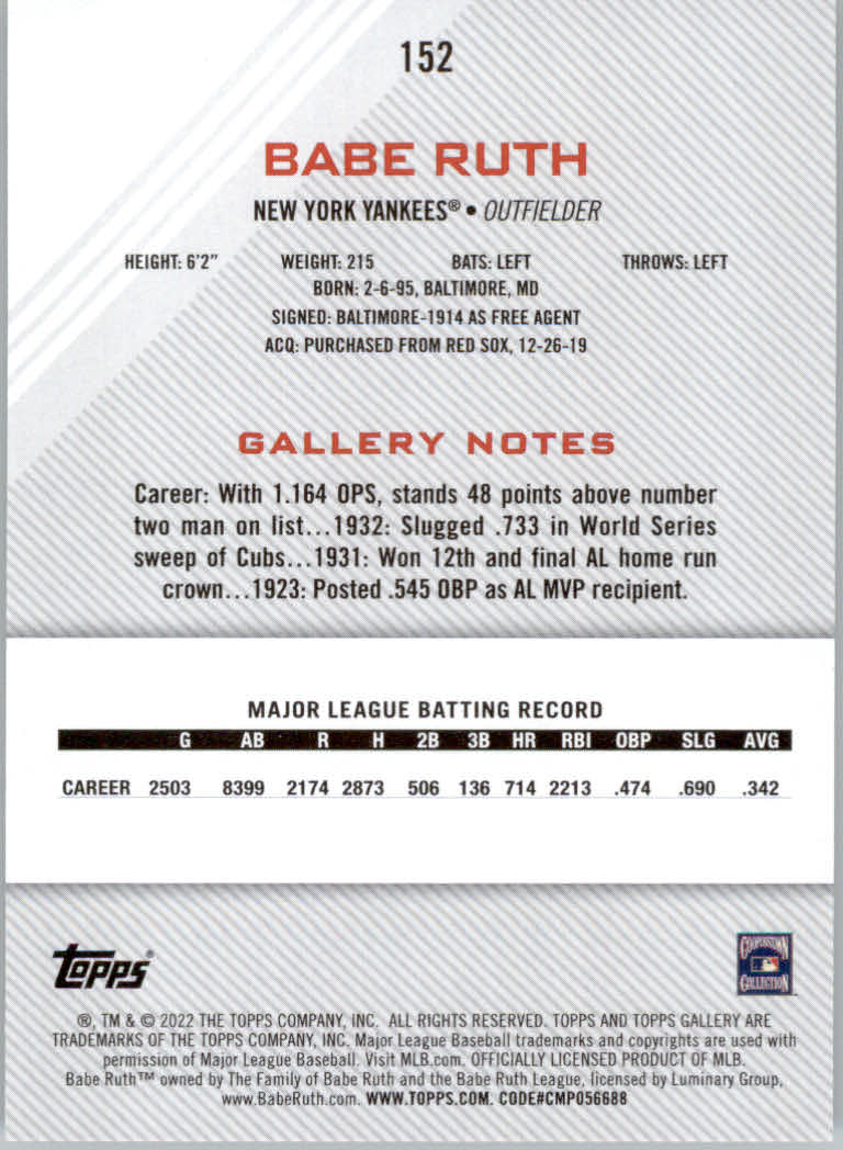 2022 Topps Gallery Baseball "Main Set" Base Cards #1 to #200 - Picture 273 of 359