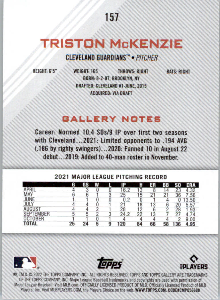 2022 Topps Gallery Baseball "Main Set" Base Cards #1 to #200 - Picture 279 of 359