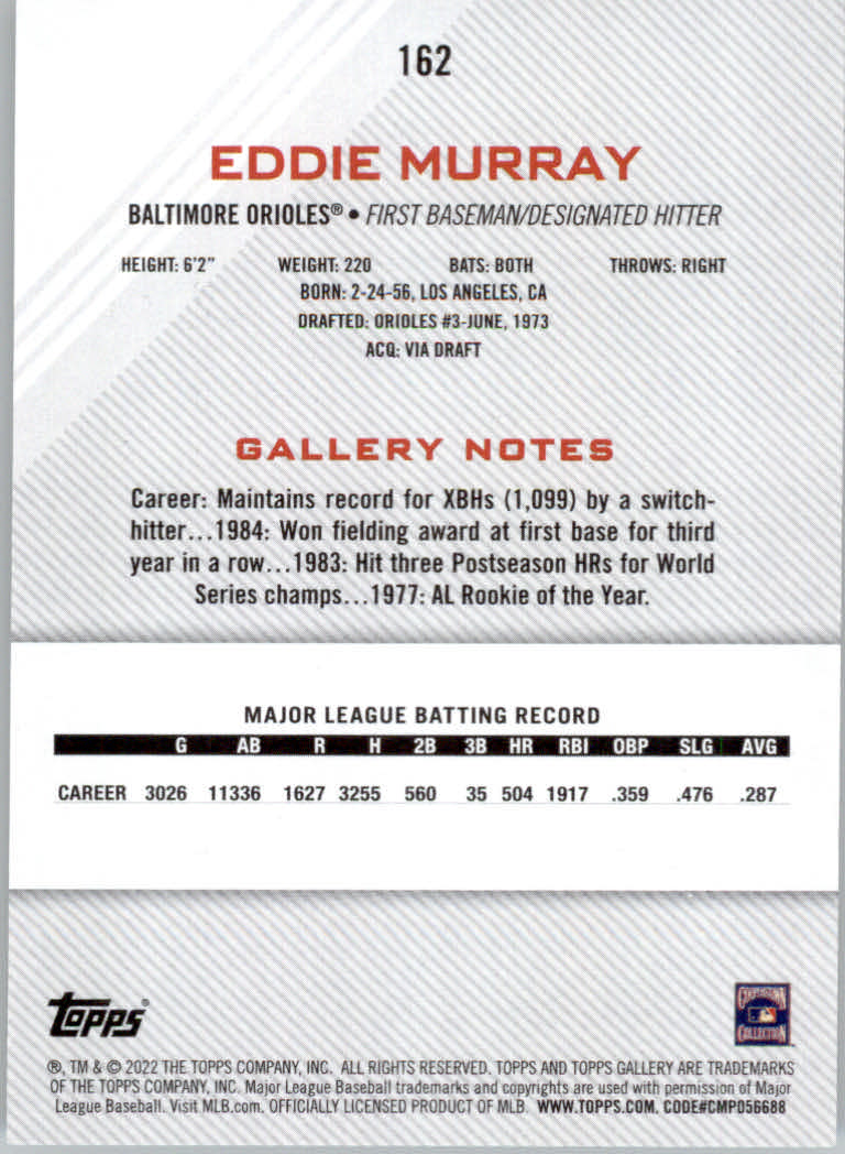 2022 Topps Gallery Baseball "Main Set" Base Cards #1 to #200 - Picture 289 of 359