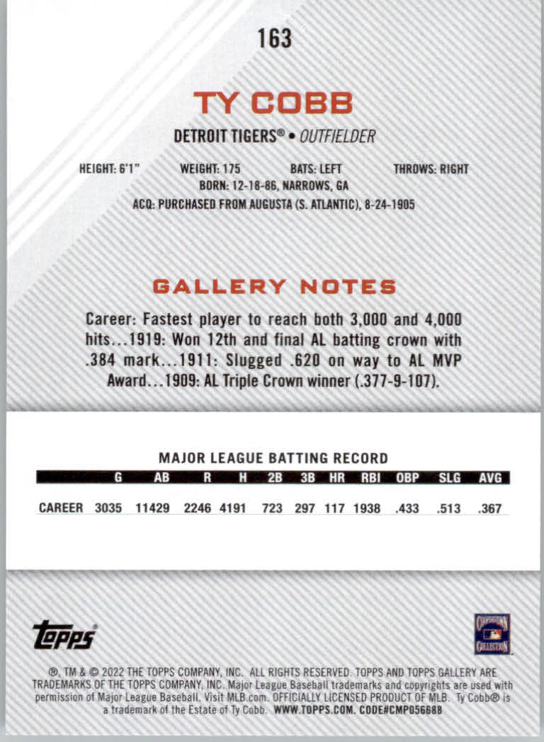 2022 Topps Gallery Baseball "Main Set" Base Cards #1 to #200 - Picture 291 of 359