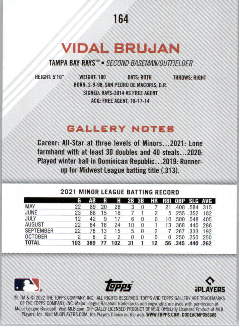 2022 Topps Gallery Baseball "Main Set" Base Cards #1 to #200 - Picture 293 of 359