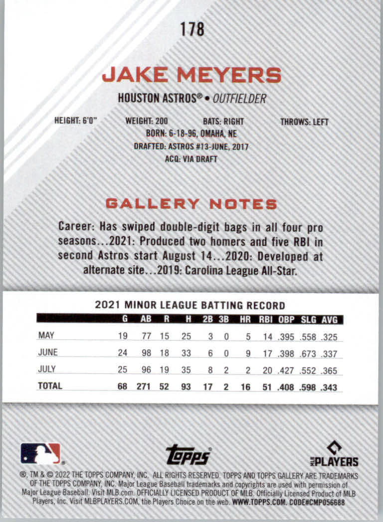 2022 Topps Gallery Baseball "Main Set" Base Cards #1 to #200 - Picture 317 of 359
