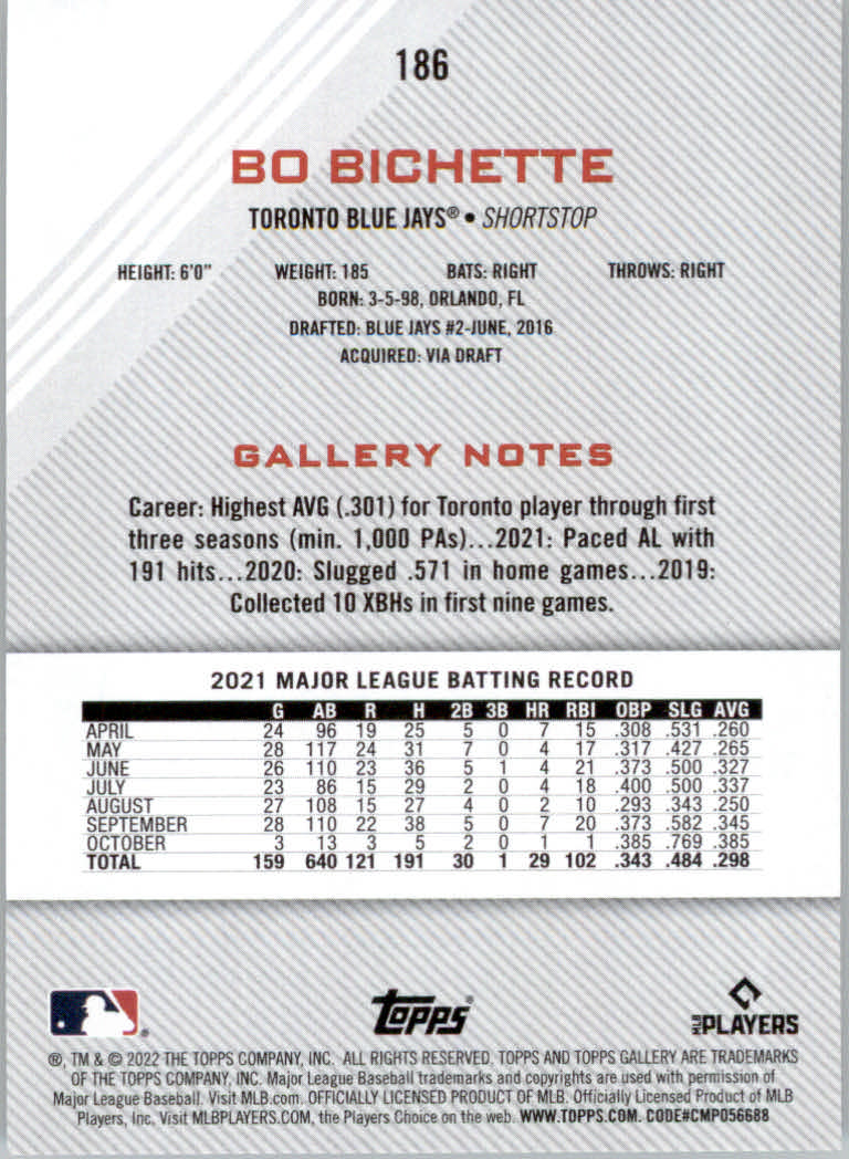 2022 Topps Gallery Baseball "Main Set" Base Cards #1 to #200 - Picture 333 of 359