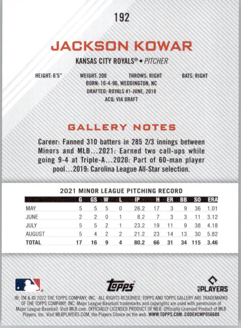 2022 Topps Gallery Baseball "Main Set" Base Cards #1 to #200 - Picture 345 of 359