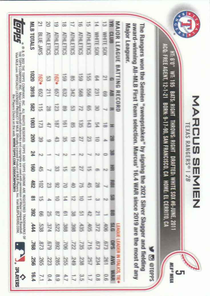 2022 Topps Chrome Logofractor Baseball "Main Set" Base Cards - Bild 7 von 81