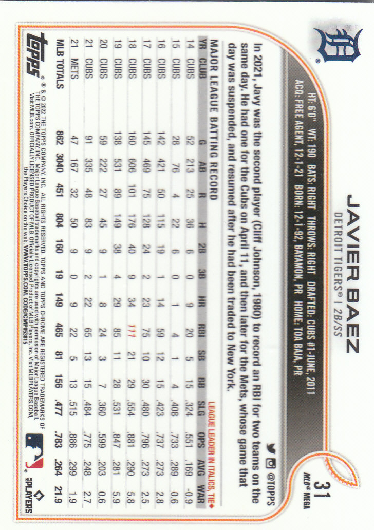 2022 Topps Chrome Logofractor Baseball "Main Set" Base Cards - Bild 31 von 81