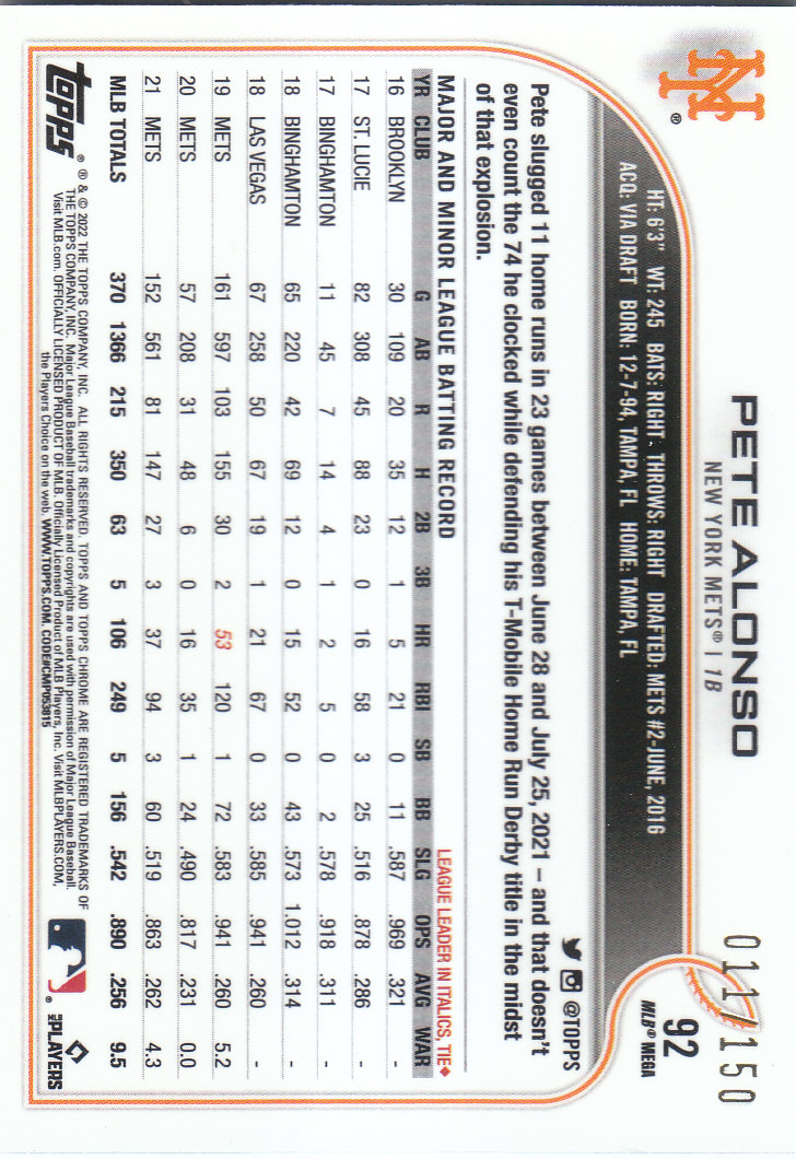 2022 Topps Chrome Logofractor Baseball "Colored Refractor" Parallel Cards - Picture 7 of 37