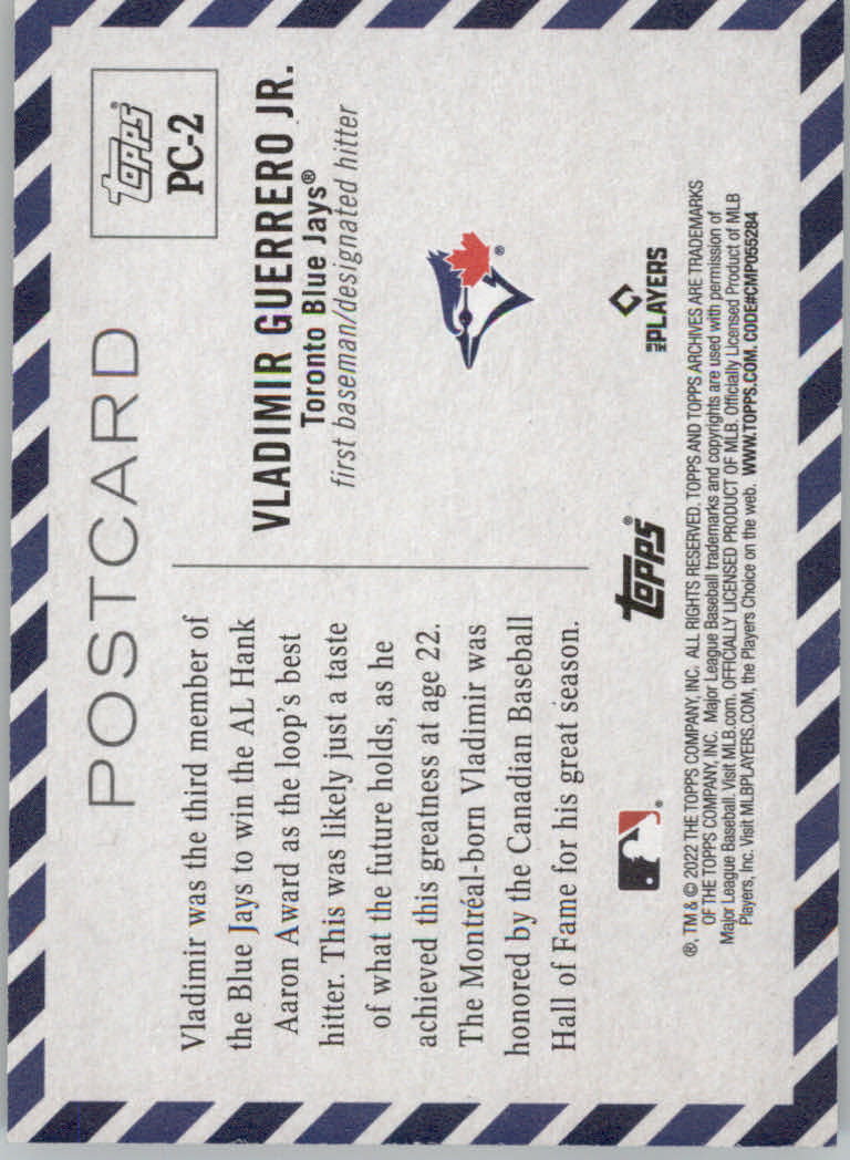 2022 Topps Archives Baseball "Postcards" Insert Cards - Picture 3 of 11