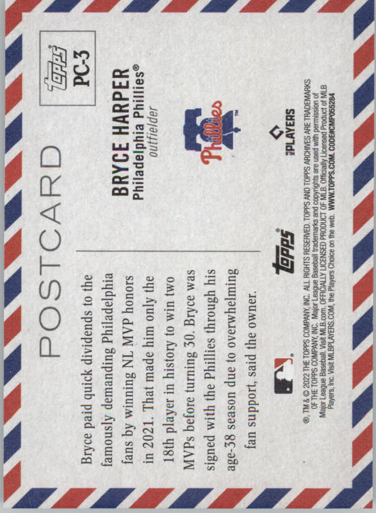 2022 Topps Archives Baseball "Postcards" Insert Cards - Picture 5 of 11