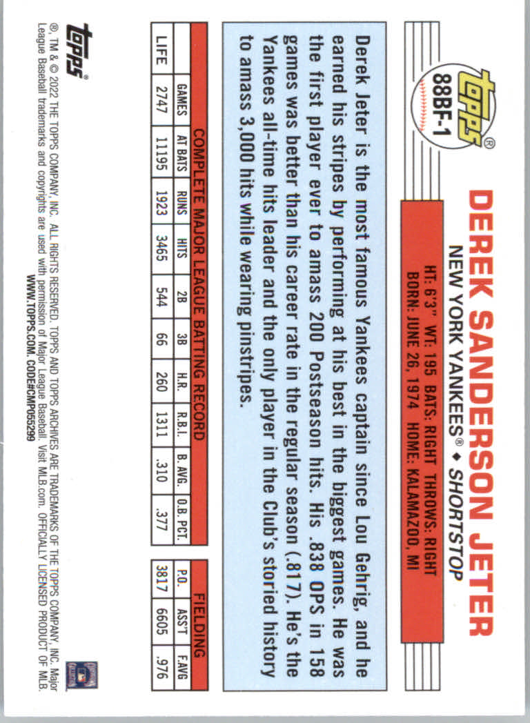 2022 Topps Archives Baseball "'88 Topps Big Foil" Insert Cards - Picture 3 of 45