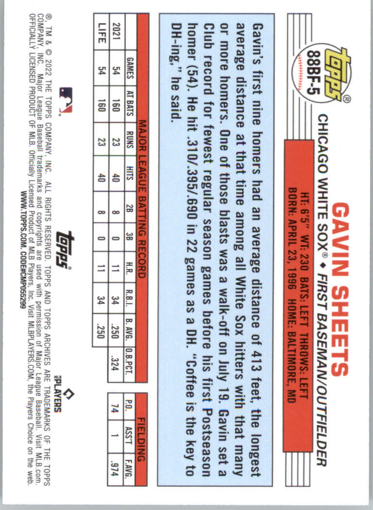 2022 Topps Archives Baseball "'88 Topps Big Foil" Insert Cards - Picture 5 of 45