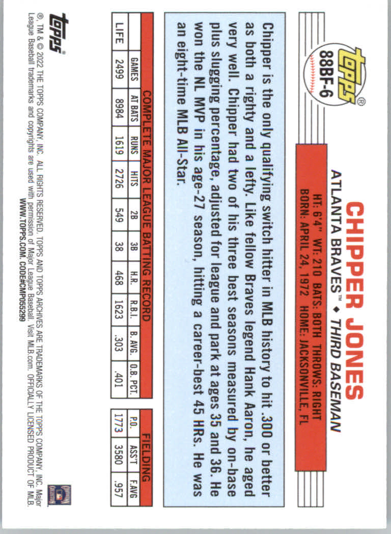 2022 Topps Archives Baseball "'88 Topps Big Foil" Insert Cards - Picture 7 of 45