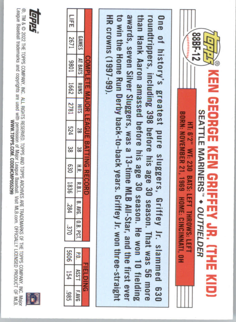 2022 Topps Archives Baseball "'88 Topps Big Foil" Insert Cards - Picture 9 of 45