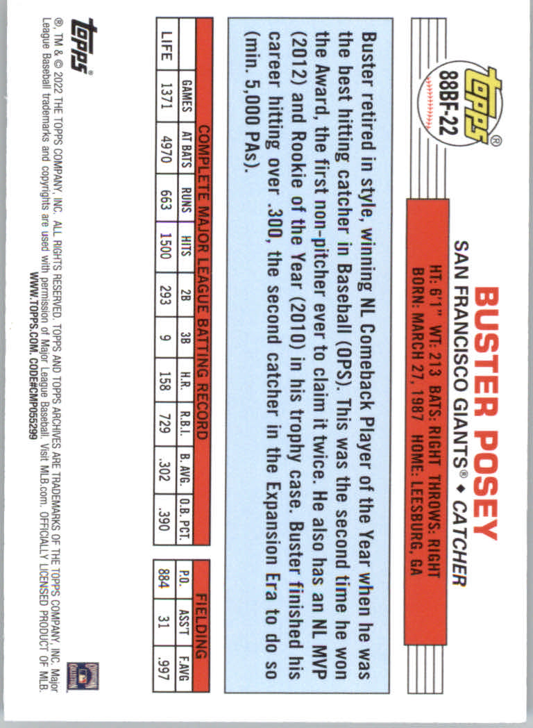 2022 Topps Archives Baseball "'88 Topps Big Foil" Insert Cards - Picture 19 of 45