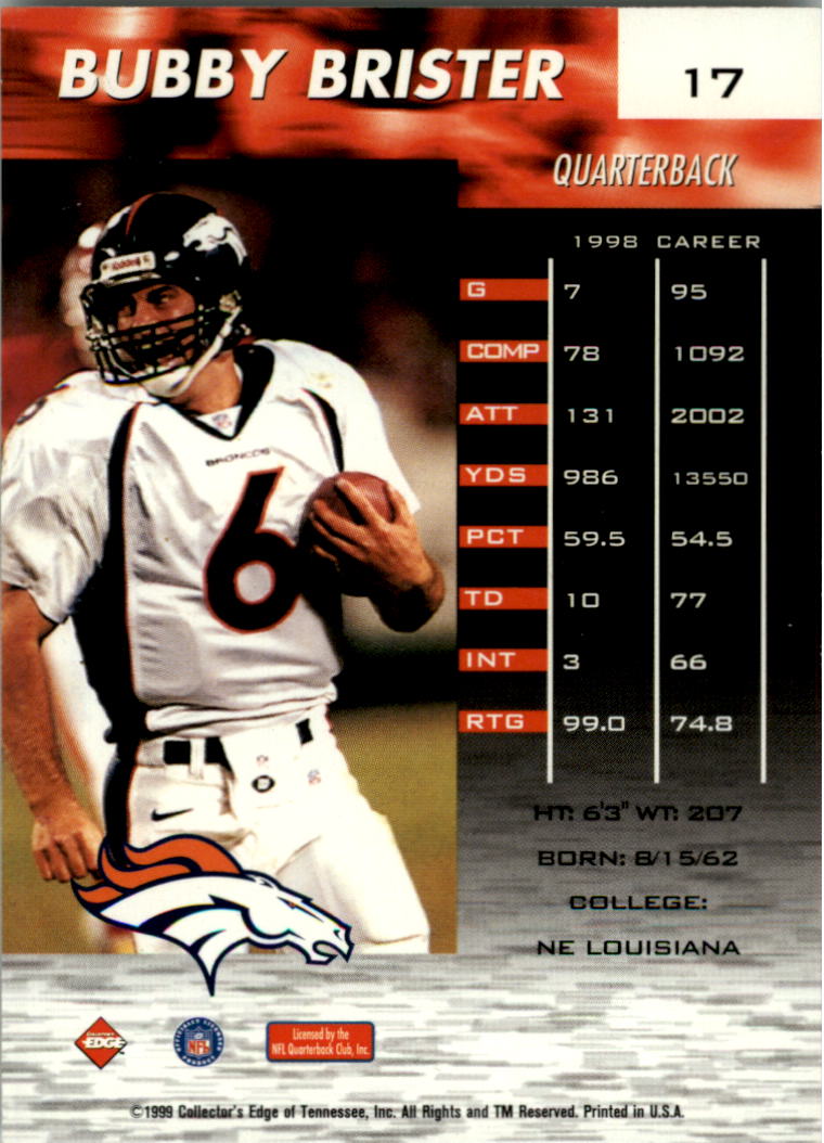 1999 Collector's Edge Fury Football Card Pick - Picture 32 of 364