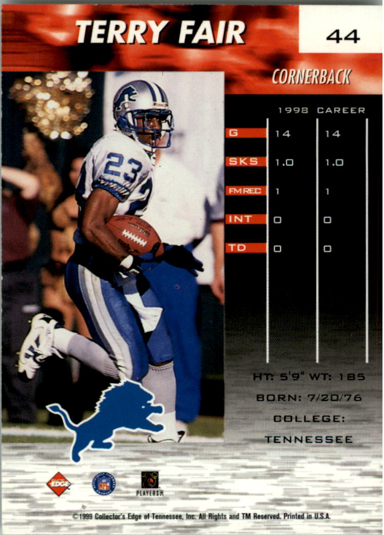 1999 Collector's Edge Fury Football Card Pick - Picture 82 of 364