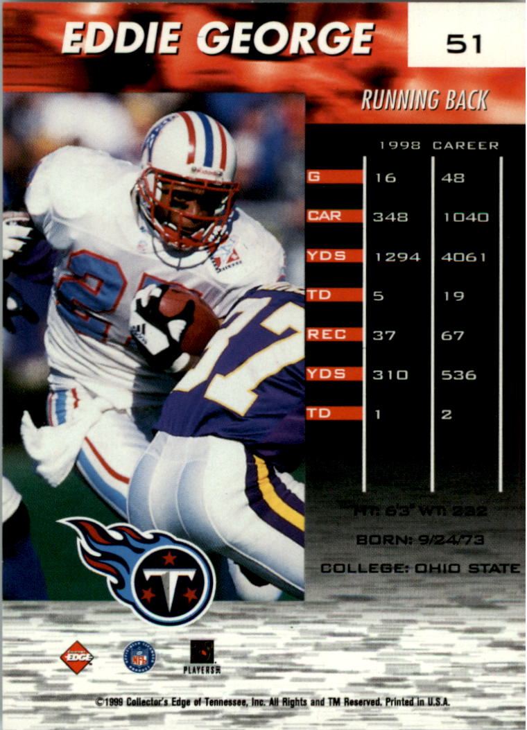 1999 Collector's Edge Fury Football Card Pick - Picture 96 of 364