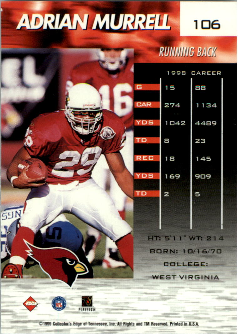 1999 Collector's Edge Fury Football Card Pick - Picture 199 of 364