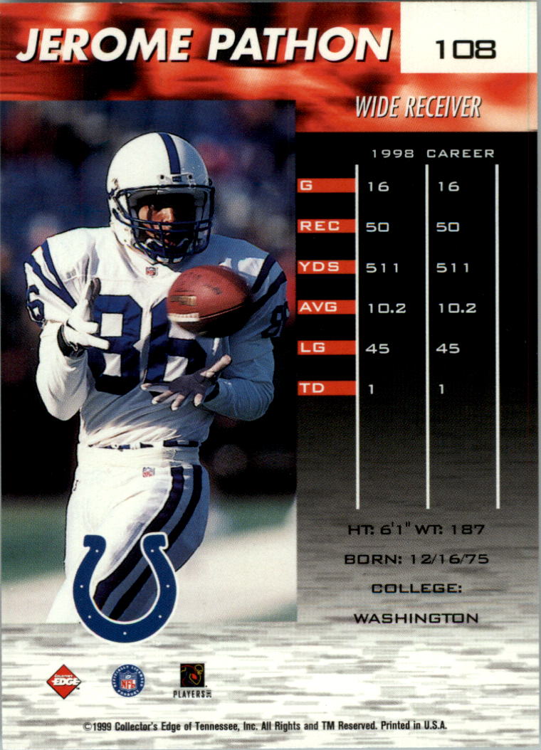 1999 Collector's Edge Fury Football Card Pick - Picture 203 of 364