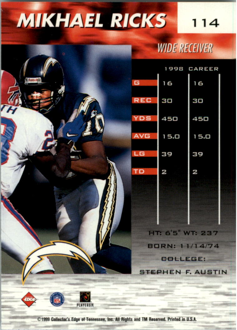 1999 Collector's Edge Fury Football Card Pick - Picture 214 of 364