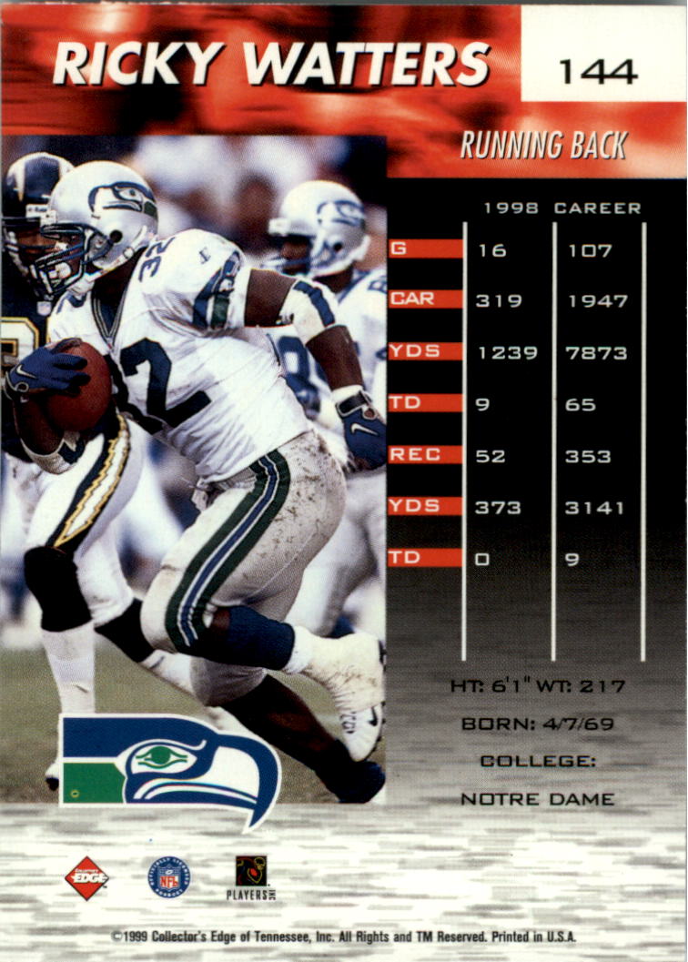 1999 Collector's Edge Fury Football Card Pick - Picture 266 of 364