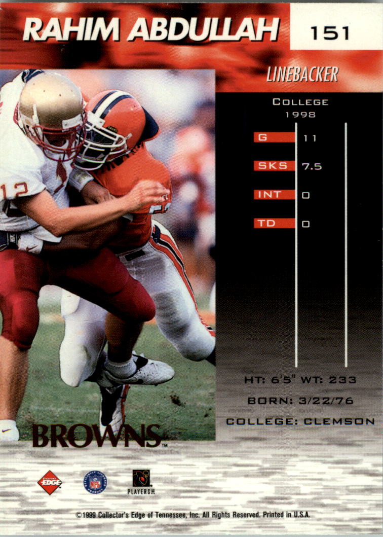 1999 Collector's Edge Fury Football Card Pick - Picture 278 of 364