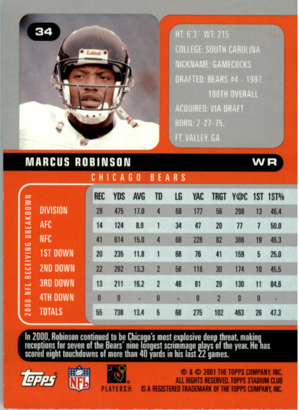 2001 Stadium Club Football Card Pick - Picture 49 of 213