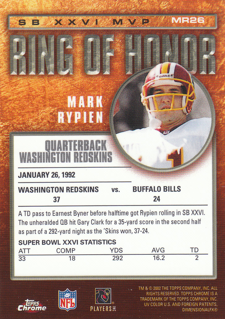 2002 Topps Chrome Football Part 2 Insert and Parallel Cards - Picture 74 of 84