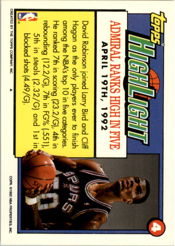 1992-93 Topps Basketball Card Pick 2-250