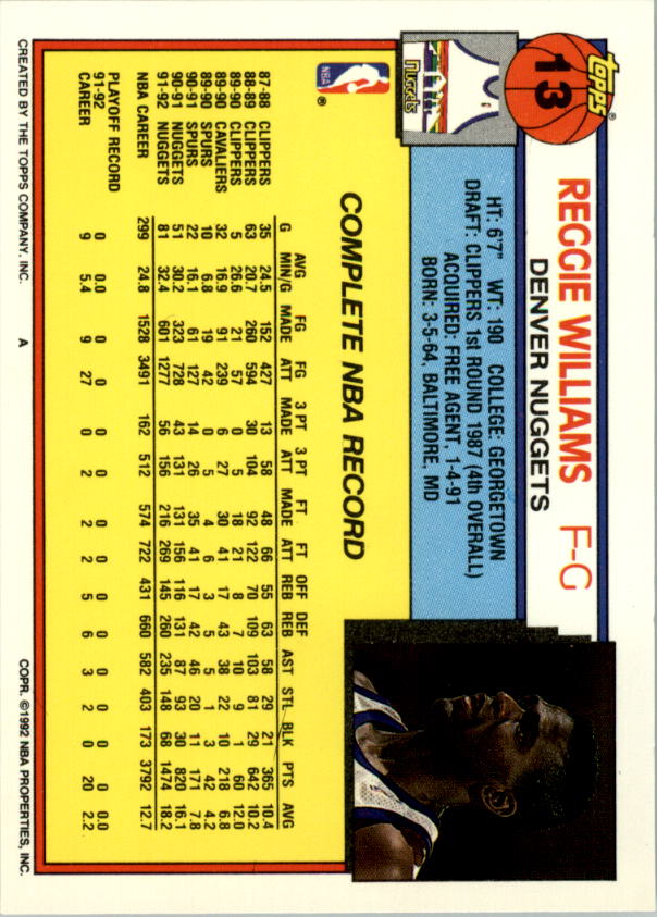 1992-93 Topps Basketball Card Pick 2-250