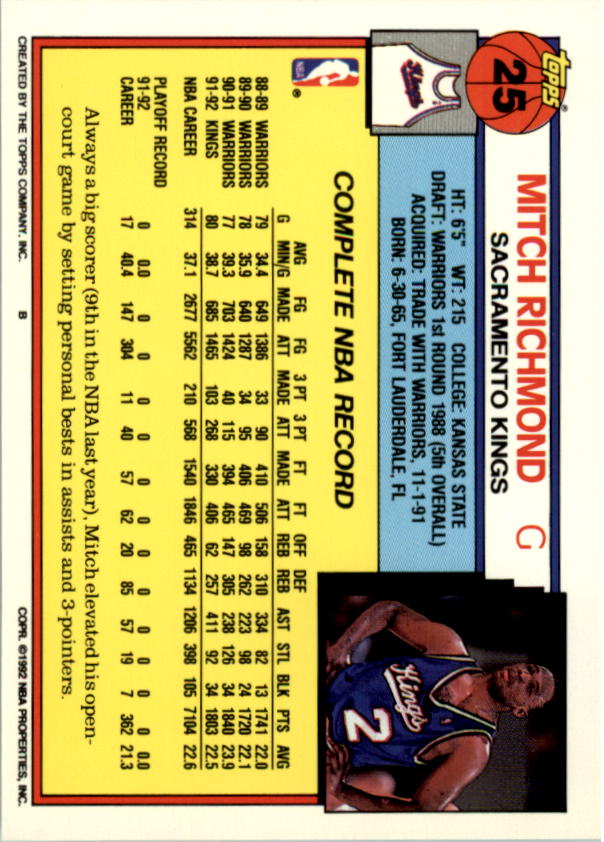 1992-93 Topps Basketball Card Pick 2-250