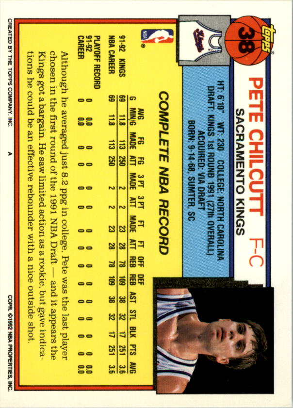 1992-93 Topps Basketball Card Pick 2-250