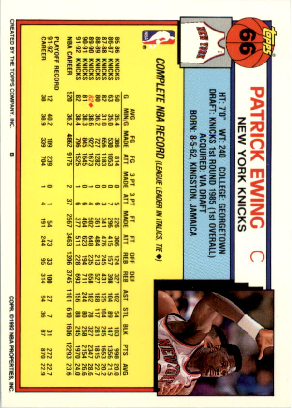 1992-93 Topps Basketball Card Pick 2-250