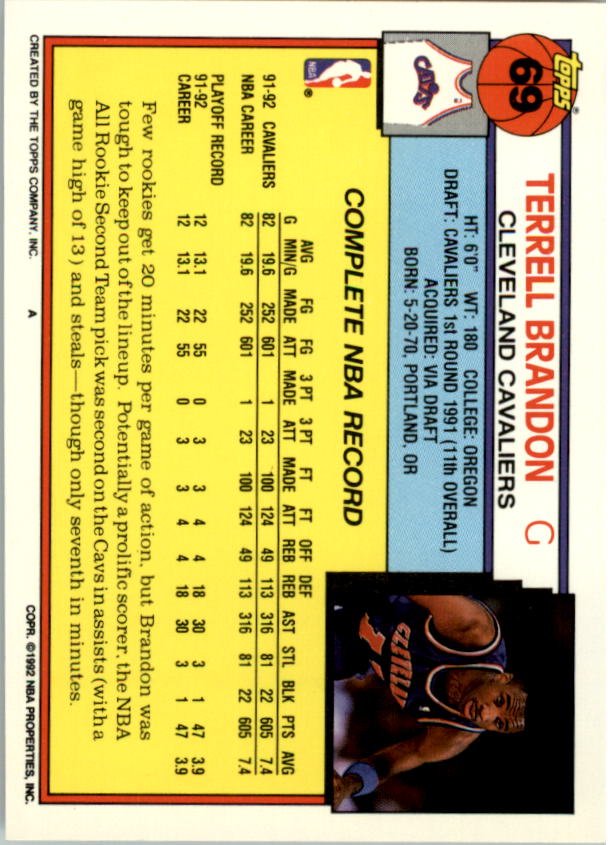 1992-93 Topps Basketball Card Pick 2-250