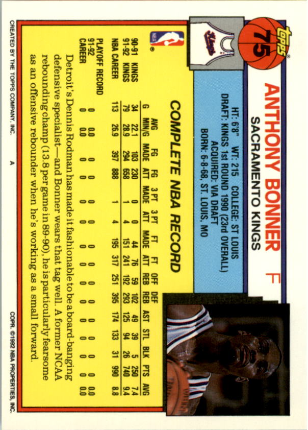 1992-93 Topps Basketball Card Pick 2-250