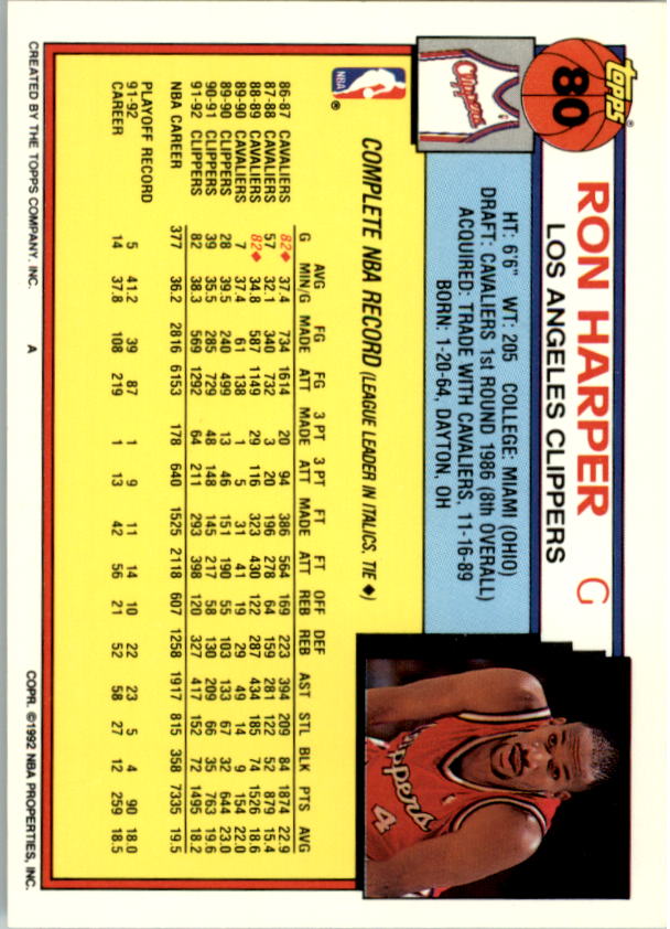 1992-93 Topps Basketball Card Pick 2-250