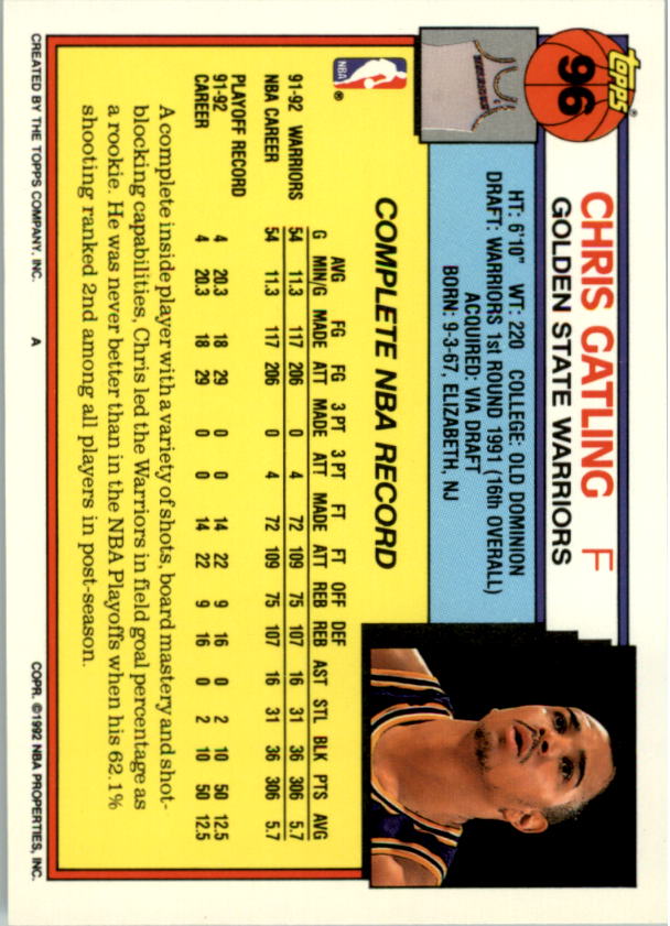 1992-93 Topps Basketball Card Pick 2-250