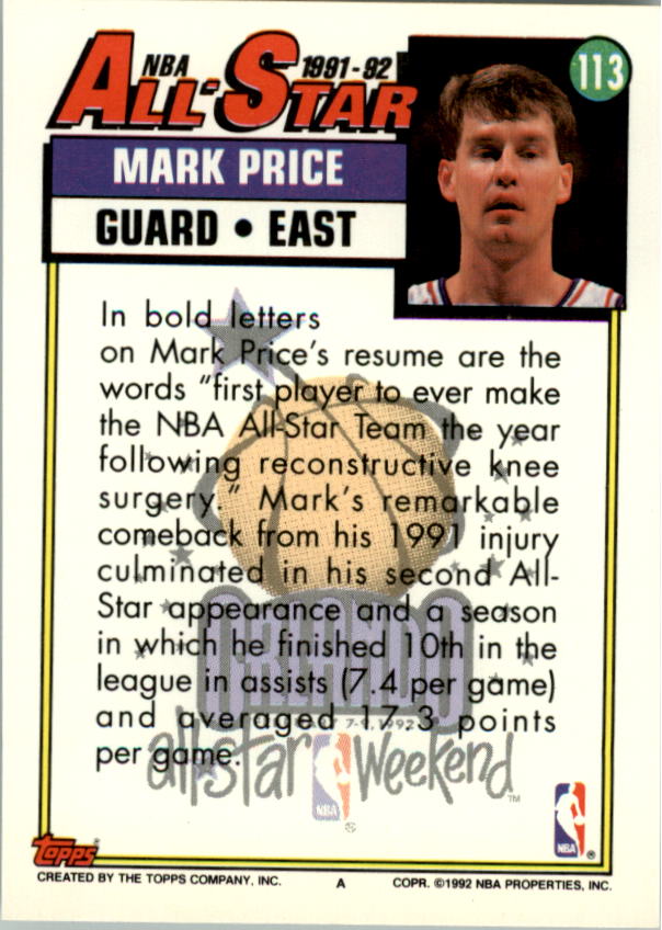 1992-93 Topps Basketball Card Pick 2-250