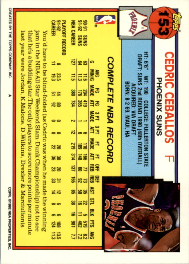 1992-93 Topps Basketball Card Pick 2-250