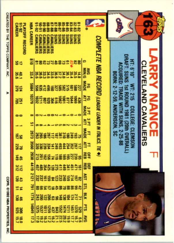 1992-93 Topps Basketball Card Pick 2-250