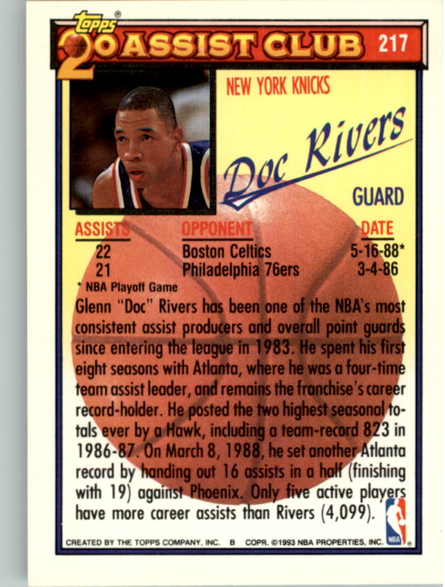 1992-93 Topps Basketball Card Pick 2-250