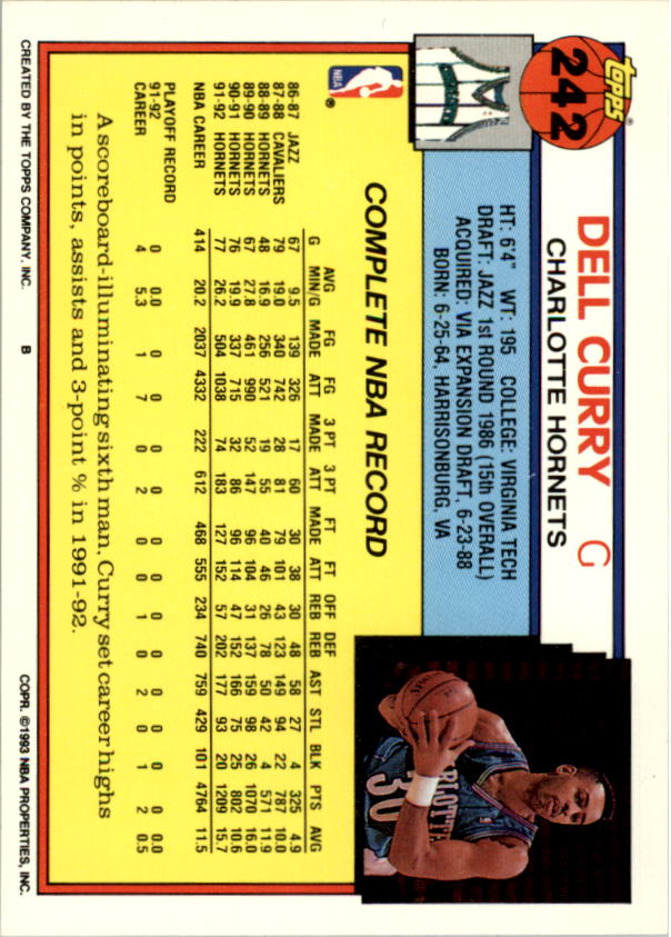 1992-93 Topps Basketball Card Pick 2-250