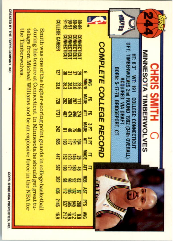 1992-93 Topps Basketball Card Pick 2-250