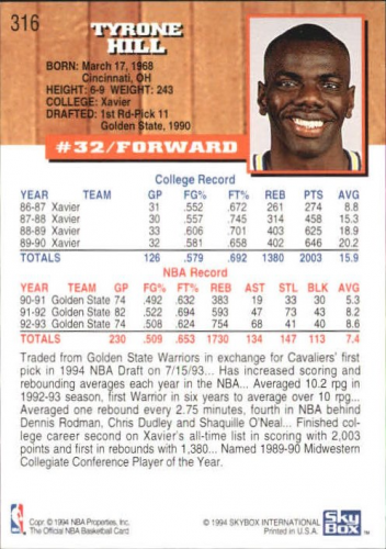 thumbnail 191  - 1993-94 Hoops Basketball Part 2 (Pick Choose Complete) Hardaway Ewing Worthy