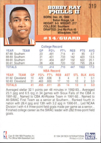 thumbnail 193  - 1993-94 Hoops Basketball Part 2 (Pick Choose Complete) Hardaway Ewing Worthy