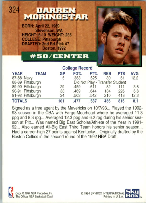 thumbnail 141  - 1993-94 Hoops Basketball Card Pick 251-421